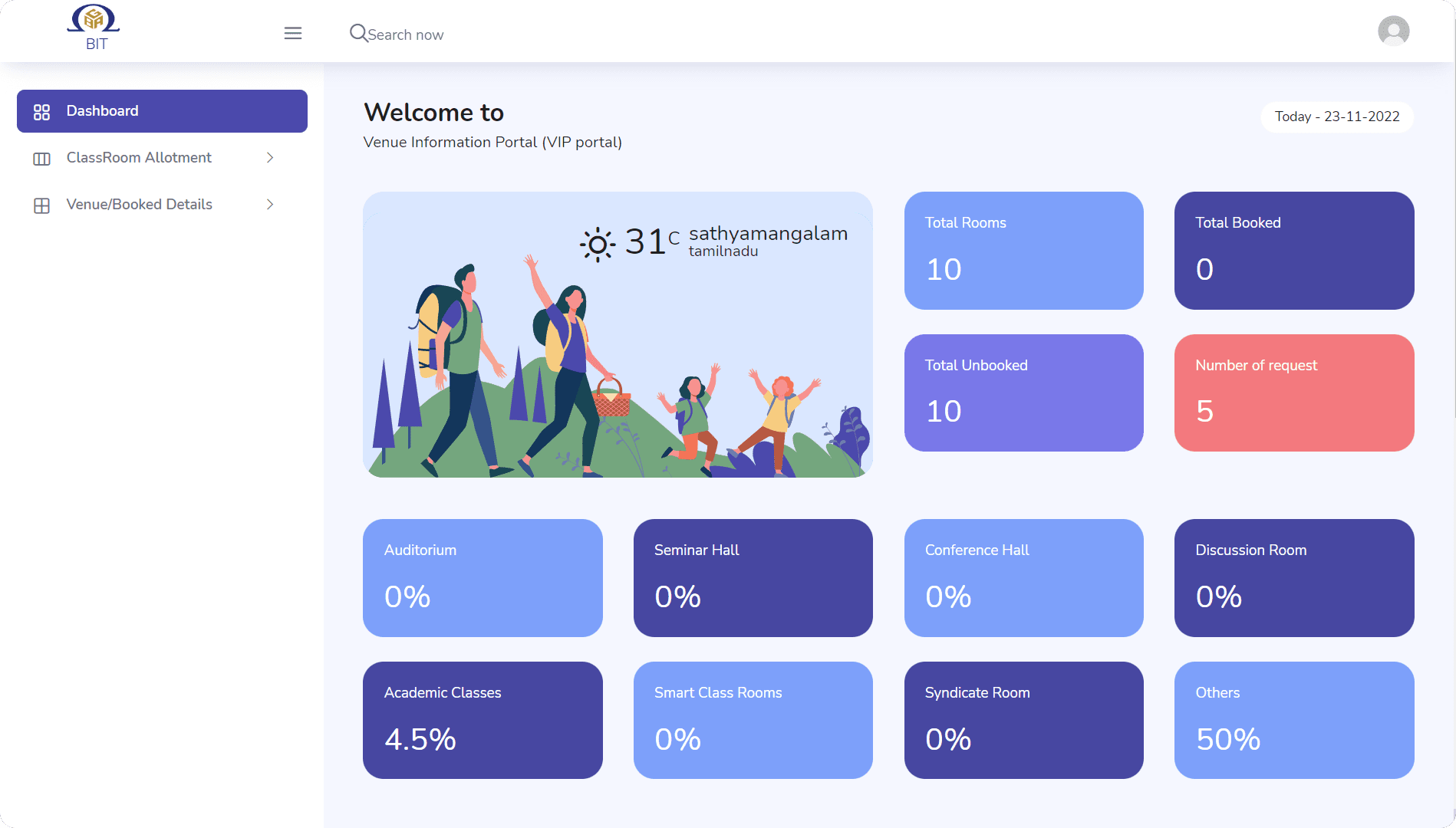 An image of the Classroom Reservation System project.